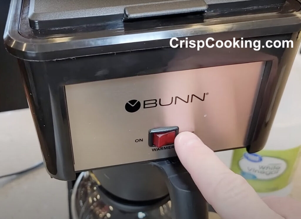 Bunn coffee maker warmer on-off switch