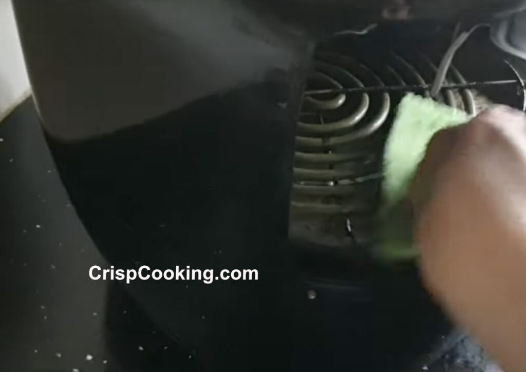 Clean Philips air fryer heating element area