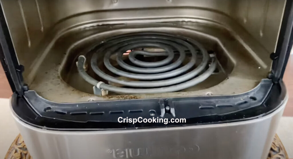 Dirty Heating element area of Gourmia air fryer