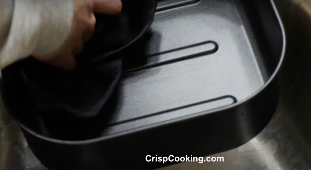 Dry with soft cloth cosori air fryer tray