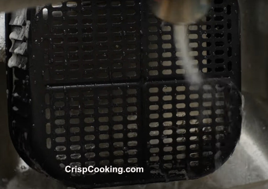 Rinse soap out of cosori air fryer mesh tray
